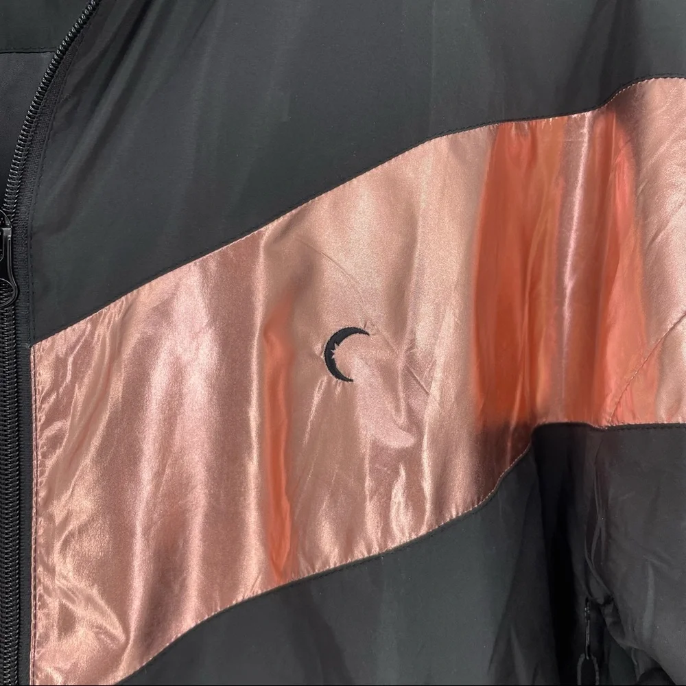 ZYIA ACTIVE NWT PINK SHINE BLOCK ZIP DOWN JACKET EXTRA SMALL BLACK - Picture 10 of 13